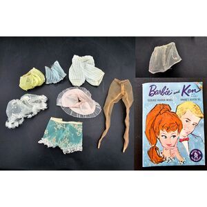 Vintage Barbie Undergarments Assortment 1960 1970 8pc with Booklet